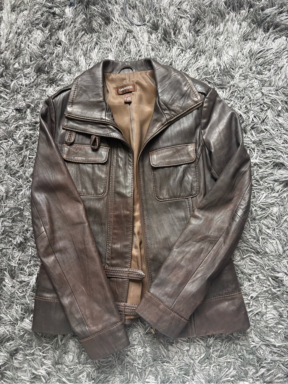 Danier leather military field jacket